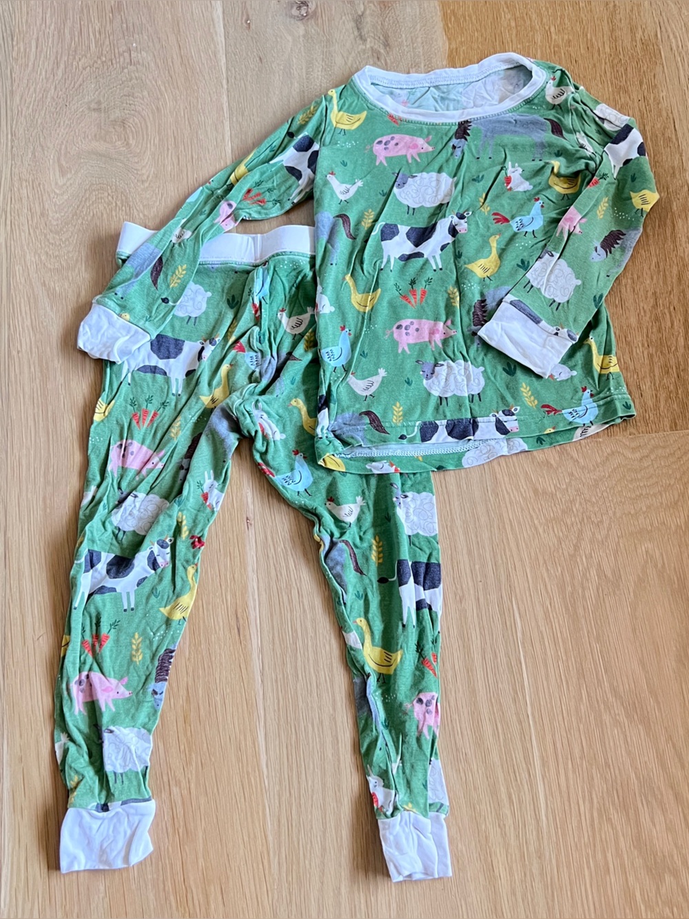 Little Sleepies Bamboo Pajamas 18-24 Months. Barnyard animals. Gender neutral